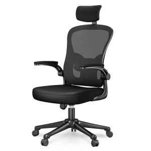Toimistotuoli, Ergonominen Työtuoli, Pyörivä Tietokonetuoli Pehmustetulla Istuintyynyllä Kotiin/Toimistoon, eEnimmäiskuorma 150 kg